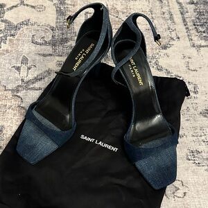 Yves Saint Laurent denim shoes